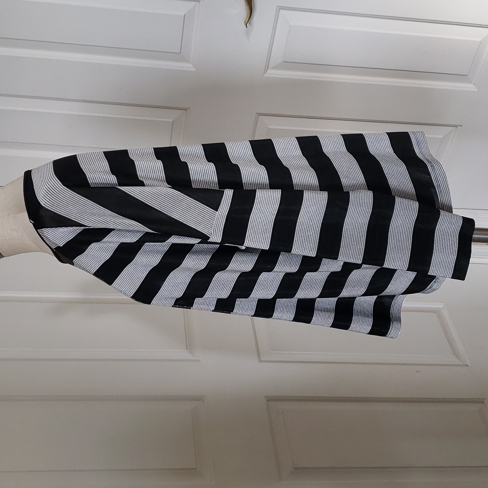 ALEMBIKA Liquid Gold Striped Long Sleeve Tunic Top Lagenlook Metallic Size 1 - Picture 4 of 14